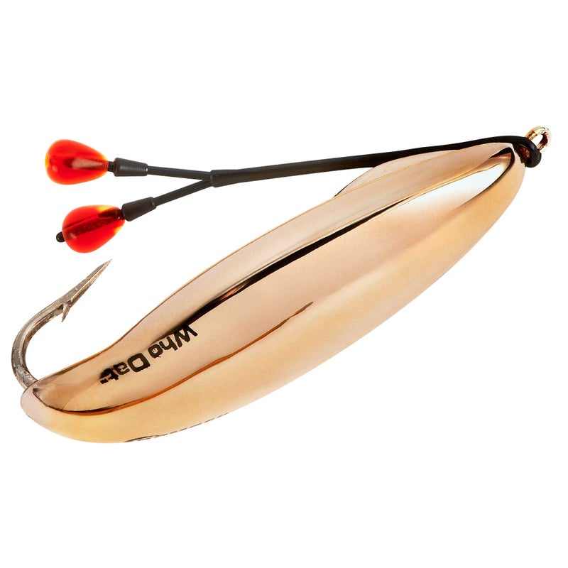 BOMBER Saltwater Grade Who Dat Weedless Rattling Spoon Fishing Lure - Gold, 2 5/8", 7/8 oz, (BSWWRS3413) - Image 1
